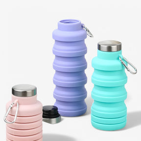 home & garden : Opvouwbare Siliconen Waterfles van 500ml - Zwart in van Pantino