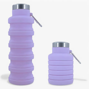home & garden : Opvouwbare Siliconen Waterfles van 500ml - Zwart in Violet van Pantino