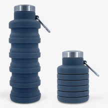 home & garden : Opvouwbare Siliconen Waterfles van 500ml - Zwart in Blauw van Pantino