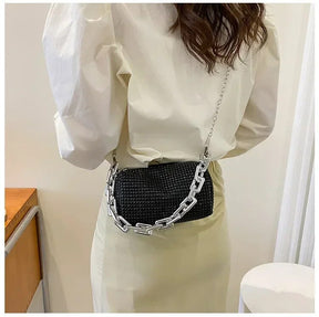 bags : Handtas Zilver - Elegante Trendy met Lovertjes in van Pantino