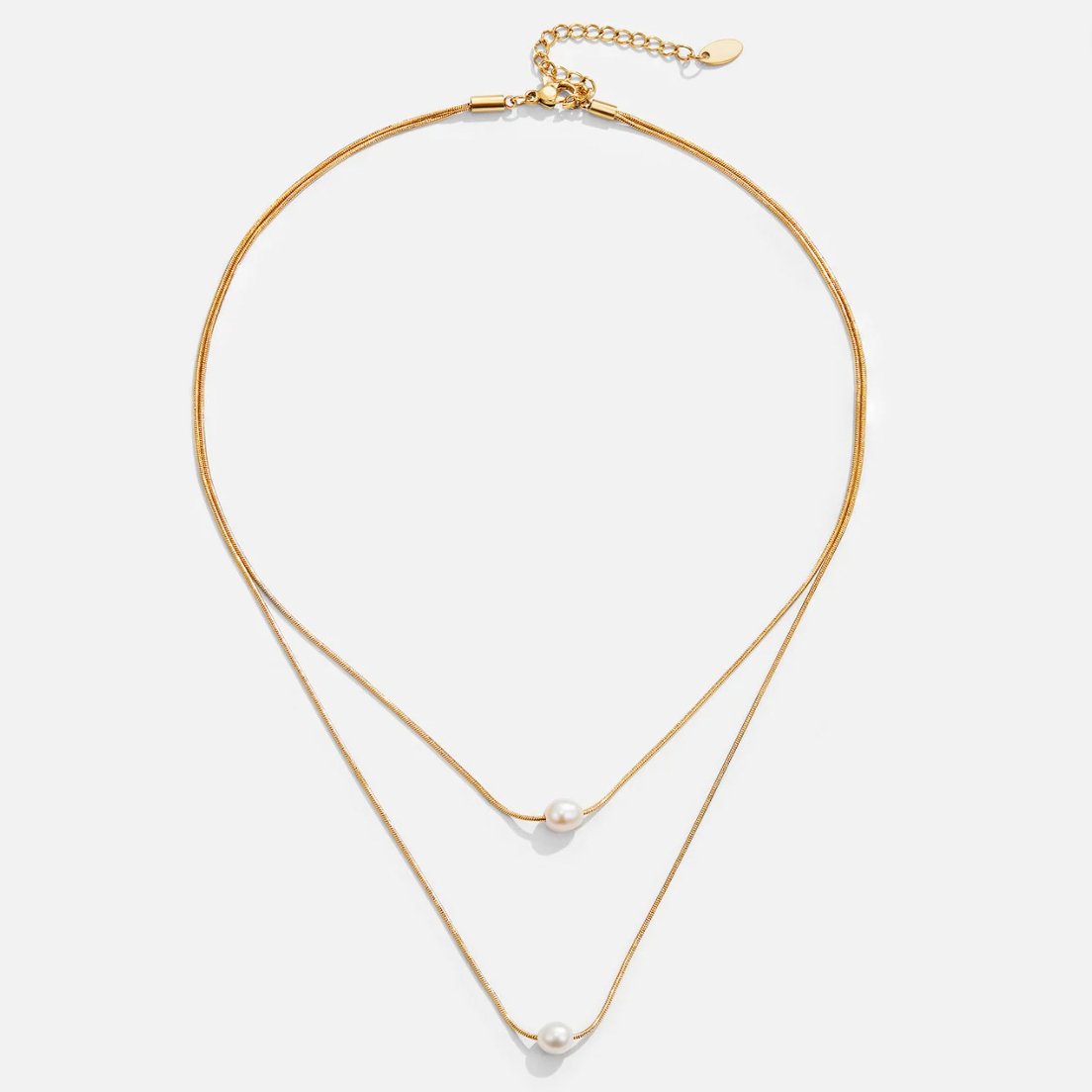 Necklace : Ketting Goud - Mira Pearl 40cm in van Pantino
