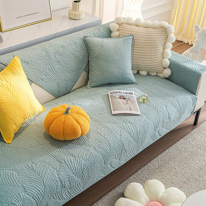 home & garden : Bankhoes Beige - Anti-Kras Slip Bescherming Sofa - Microvezel in Light Blue van Pantino