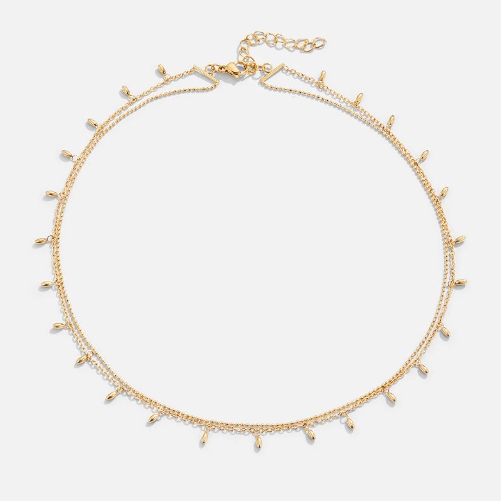 Necklace : Ketting Goud - Lena Crystal Roestvrij Staal 5 Cm in van Pantino