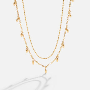 Necklace : Ketting Goud - Lena Crystal Roestvrij Staal 5 Cm in van Pantino