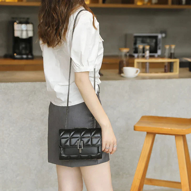 bags : Stly & Leather Vrouwen Tas met Zilveren Band - Zwart in van Pantino