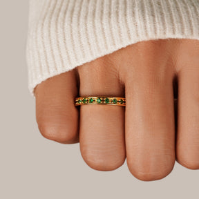 Ring : Het Leven Is Mooi - Smaragd Ring - Een Betoverende Ring voor een Stralende Uitstraling in van Pantino