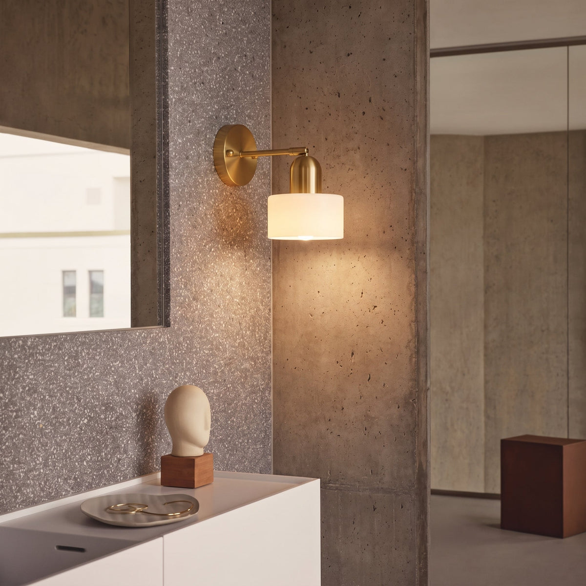 Bauhaus Gekleurde Glazen Wandlamp - Moderne Opbouwlamp