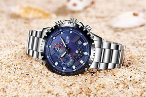 watches : Horloge Heren Zwart - Militair Stalen in van Pantino