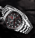 Horloge Heren Zwart - Militair Stalen