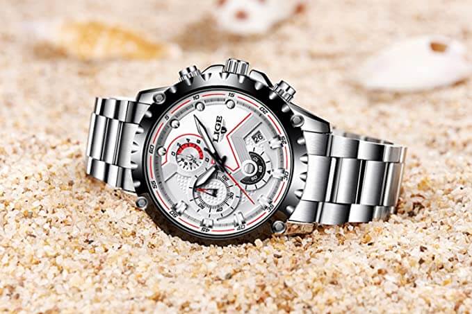 watches : Horloge Heren Zwart - Militair Stalen in van Pantino