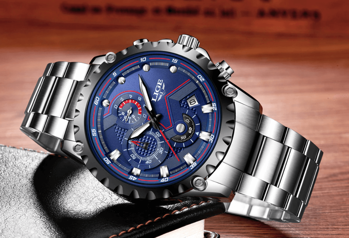 watches : Horloge Heren Zwart - Militair Stalen in van Pantino