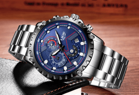 watches : Horloge Heren Zwart - Militair Stalen in van Pantino