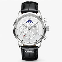 watches : Horloge Heren Wit Goud - Herenhorloge in Zilver Wit van Pantino