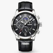 watches : Horloge Heren Wit Goud - Herenhorloge in Zilver Zwart van Pantino
