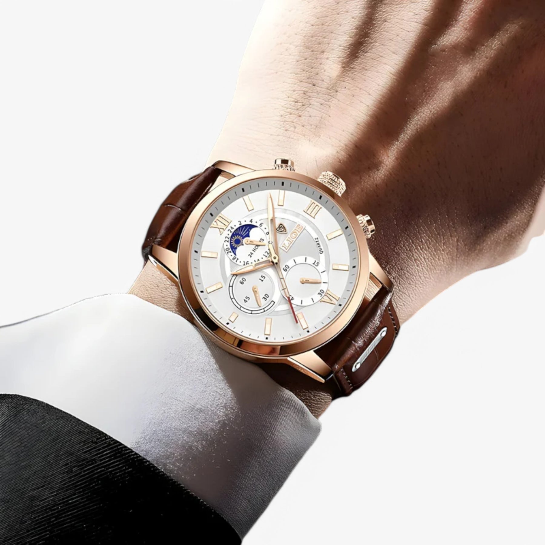 watches : Horloge Heren Wit Goud - Herenhorloge in van Pantino