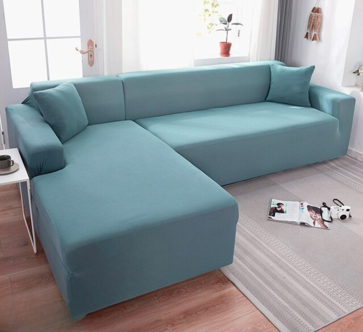 home & garden : SofCove - Wasbare Bankhoes - Verlengt de Levensduur, Waterafstotend, Rekbaar in Blauw van Pantino
