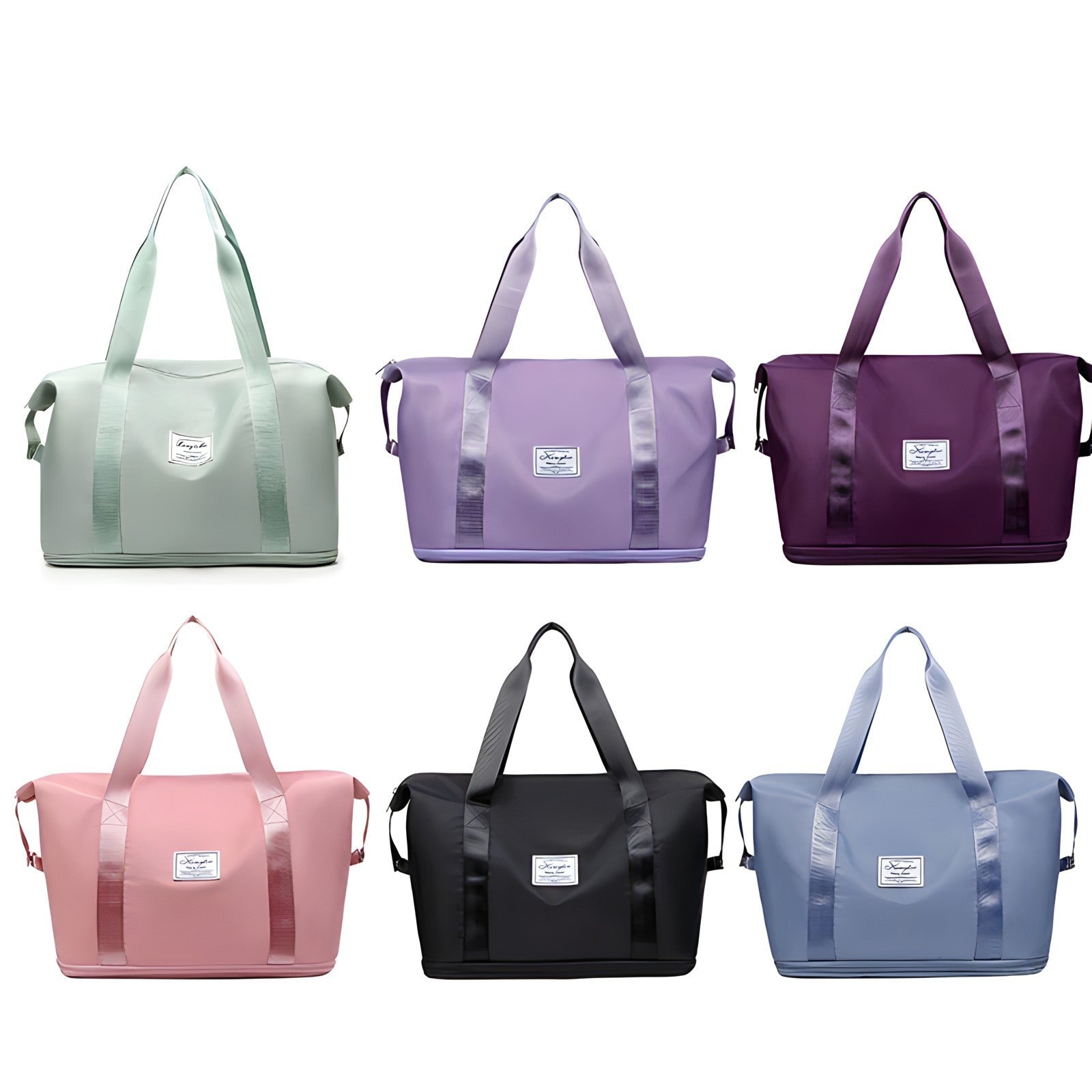 bags : Waterdichte Reistas Dames Zwart - Lichte Capaciteit Reizen - Nylon in van Pantino