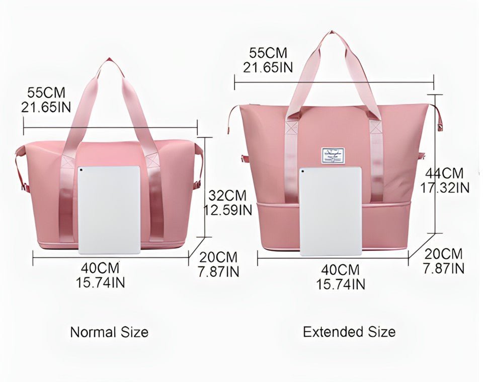 bags : Waterdichte Reistas Dames Zwart - Lichte Capaciteit Reizen - Nylon in van Pantino