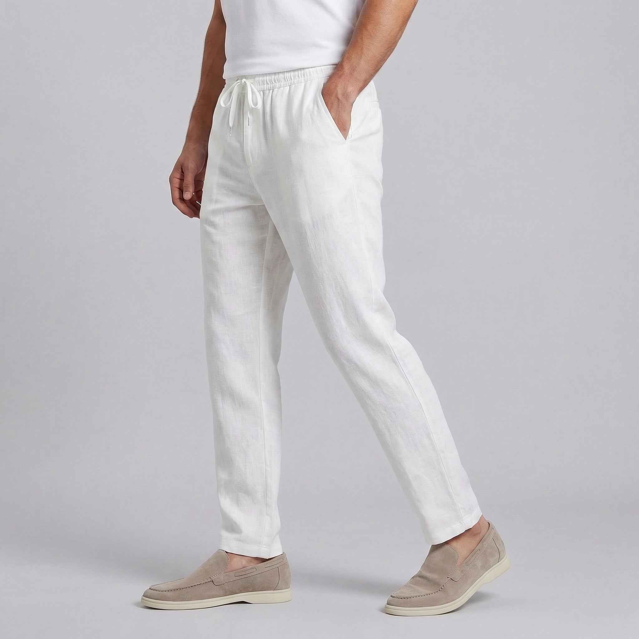 Heren broeken : Wijde linnen herenbroek - Relaxed comfort voor de zomer in van Pantinoshop