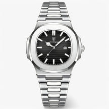 watches : Elegant Horloge - Blauw in Zwart van Pantino