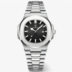 watches : Elegant Horloge - Blauw in Zwart van Pantino