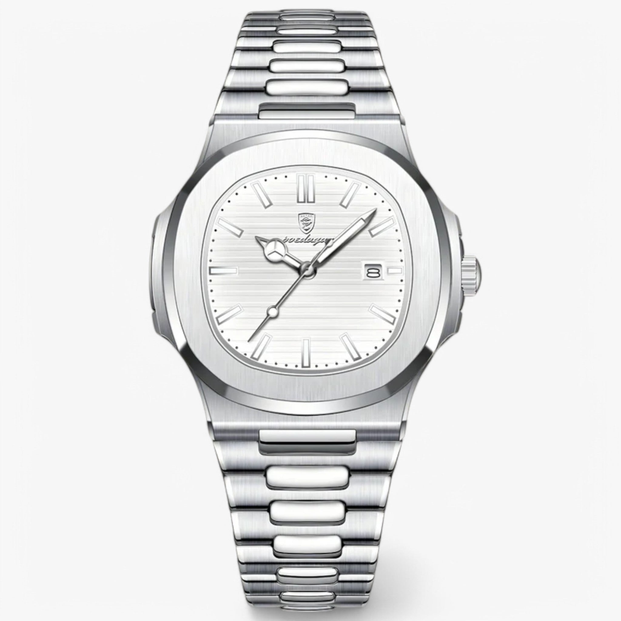 watches : Elegant Horloge - Blauw in Wit van Pantino