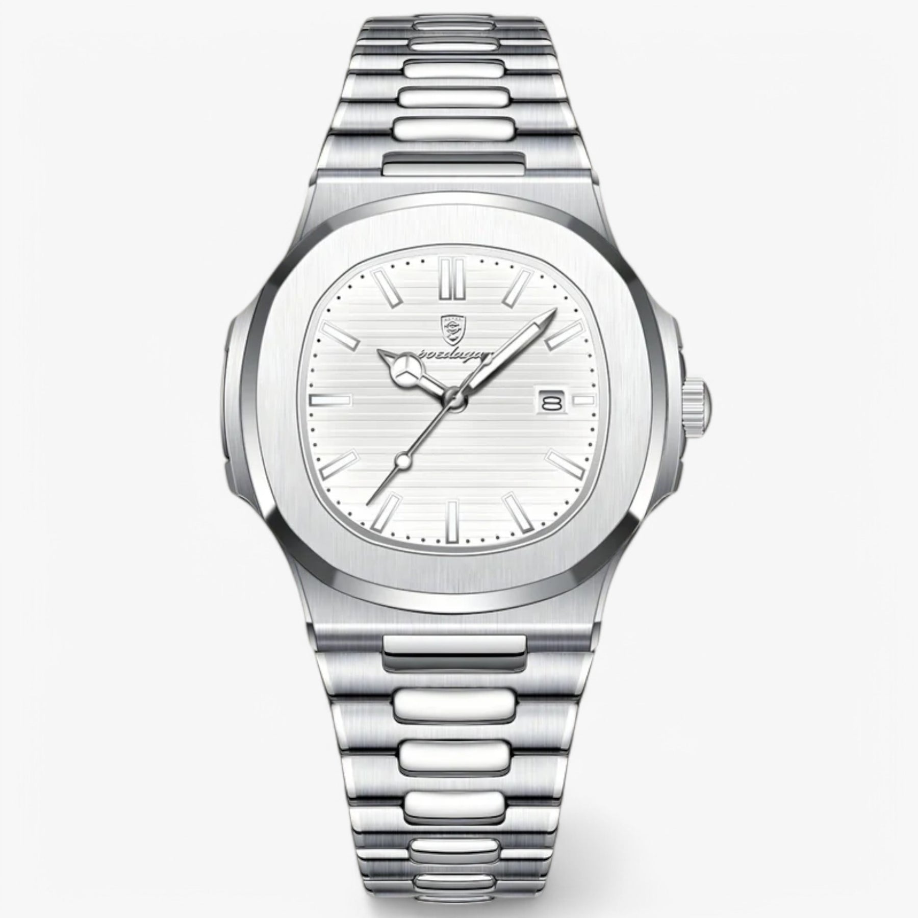 watches : Elegant Horloge - Blauw in Wit van Pantino
