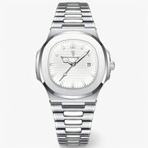 watches : Elegant Horloge - Blauw in Wit van Pantino