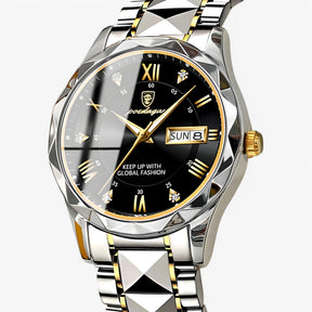 watches : Heren Automatisch Horloge Zilverblauw - Klassiek Polshorloge met Blauwe Lederen Band 40mm in van Pantino