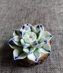 home & garden : Lotusbloem Wierrook Houder - Stijlvol Ontwerp - A in E - Licht-Groen Blauw van Pantino