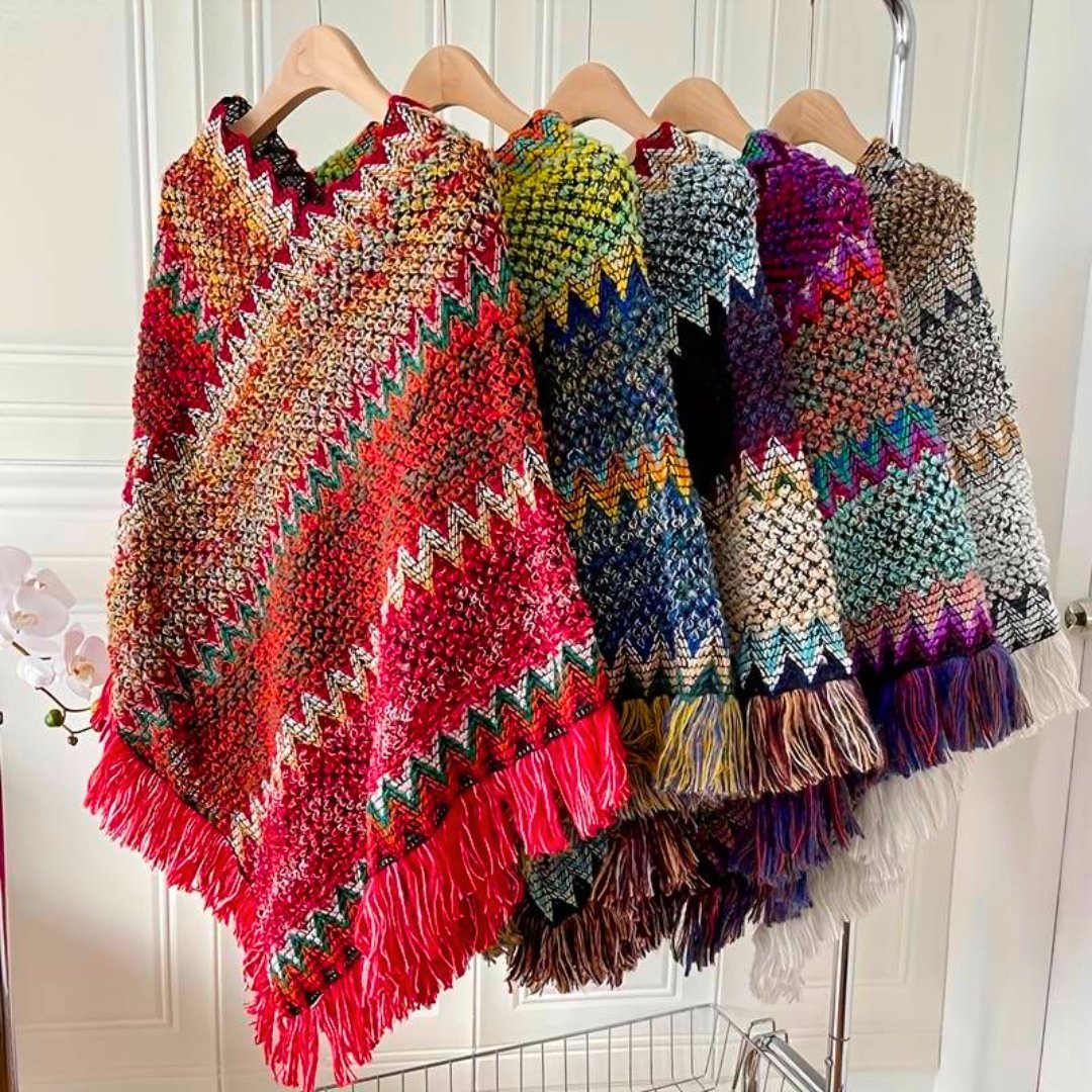 Poncho : Dames poncho roze katoen - Boho zomer strandponcho one size in van Pantino
