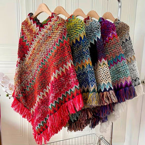 Poncho : Dames poncho roze katoen - Boho zomer strandponcho one size in van Pantino