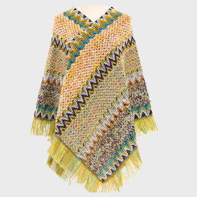 Poncho : Dames poncho roze katoen - Boho zomer strandponcho one size in Groen van Pantino
