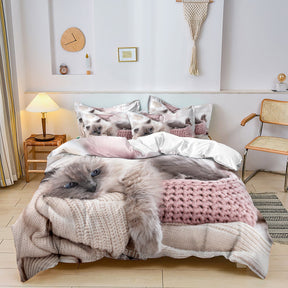 home & garden : Luxe Layer - 3-delige Set Dekbedovertrek 'Cat Lover' Quilt Duvet Cover Kussensloop in van Pantino