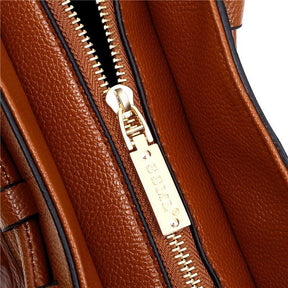 bags : Handtas Dames Karamelbruin - LuxeCroco - Luxe Handtassen voor in van Pantino