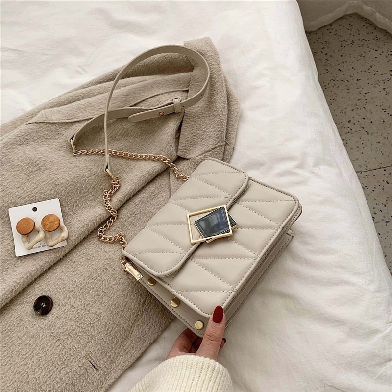 bags : Crossbody Tas Dames Zwart - Compact 21cm Imitatieleer - Kunstleer in Beige van Pantino