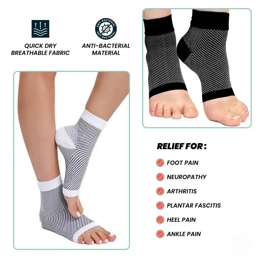 Compression Socks : Revita Socks Pro - Zeg Vaarwel Tegen Voetpijn, Hallo Tegen Blije Voeten - Zwart in van Pantino