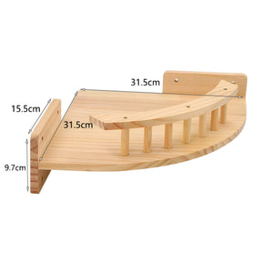pets : Kattenklimplank Wandmontage - Krabpaal Instinct Training - Hout in Hoekplank van Pantino