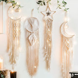 Attrape-rêves macramé - Décoration murale bohème - Coton
