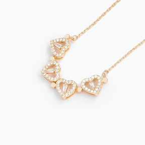 Necklace : Ketting Dames Goud - Magische "Lucky Heart" in van Pantino