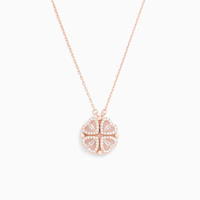 Necklace : Ketting Dames Goud - Magische "Lucky Heart" in Rose Goud van Pantino