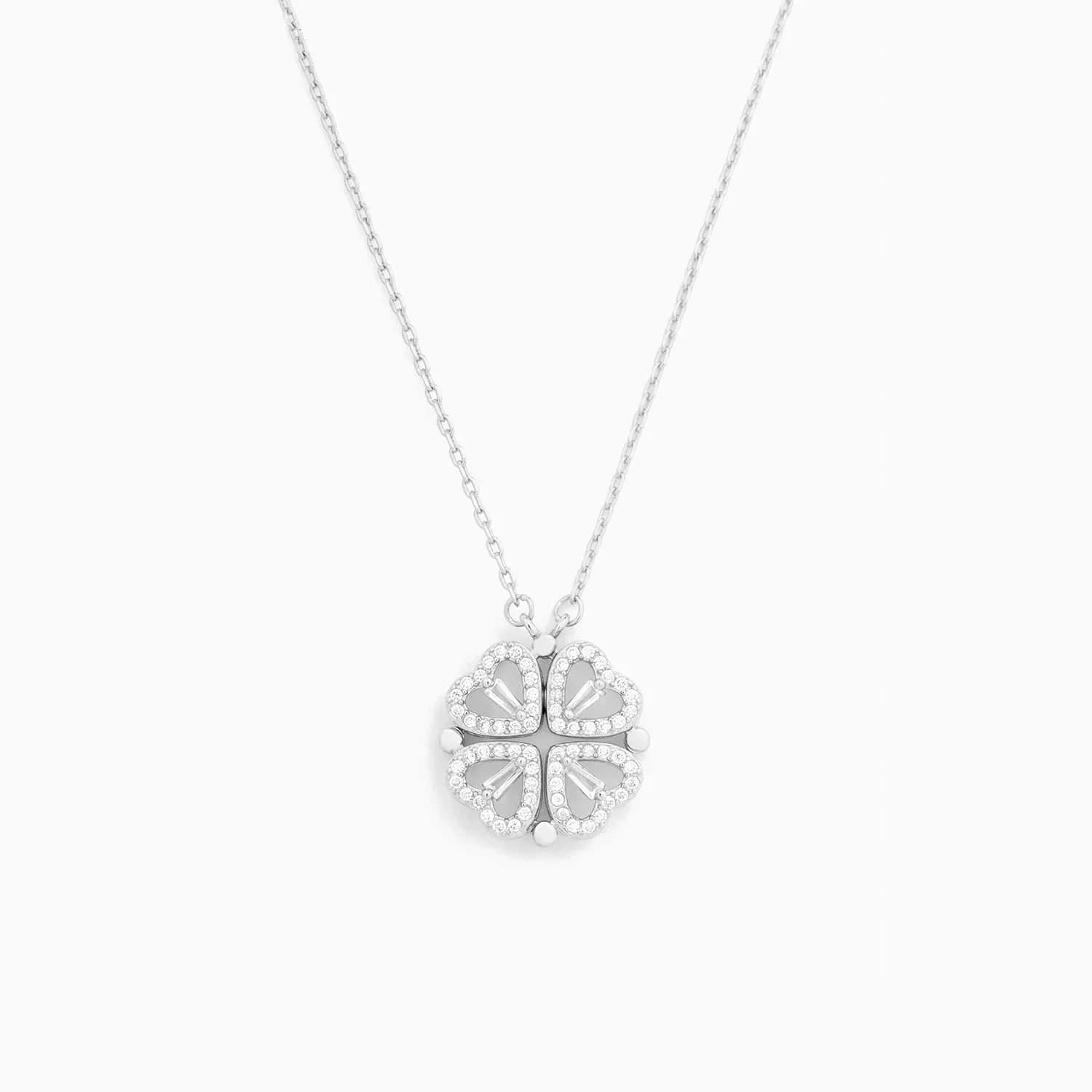 Necklace : Ketting Dames Goud - Magische "Lucky Heart" in Zilver van Pantino