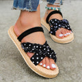 Dames Sandalen - Fluwelen Slip-on Ontwerp voor een Sofisticated en Modieuze Stijl - Zwart