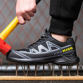 Safety Shoes : Schoenen Heren Zwart Grijs - Veiligheidsschoenen voor met Brede Veiligheidsneus in van Pantino
