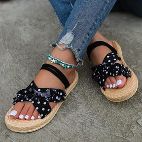 Sandals : Dames Sandalen - Fluwelen Slip-on Ontwerp voor een Sofisticated en Modieuze Stijl - Zwart in van Pantino
