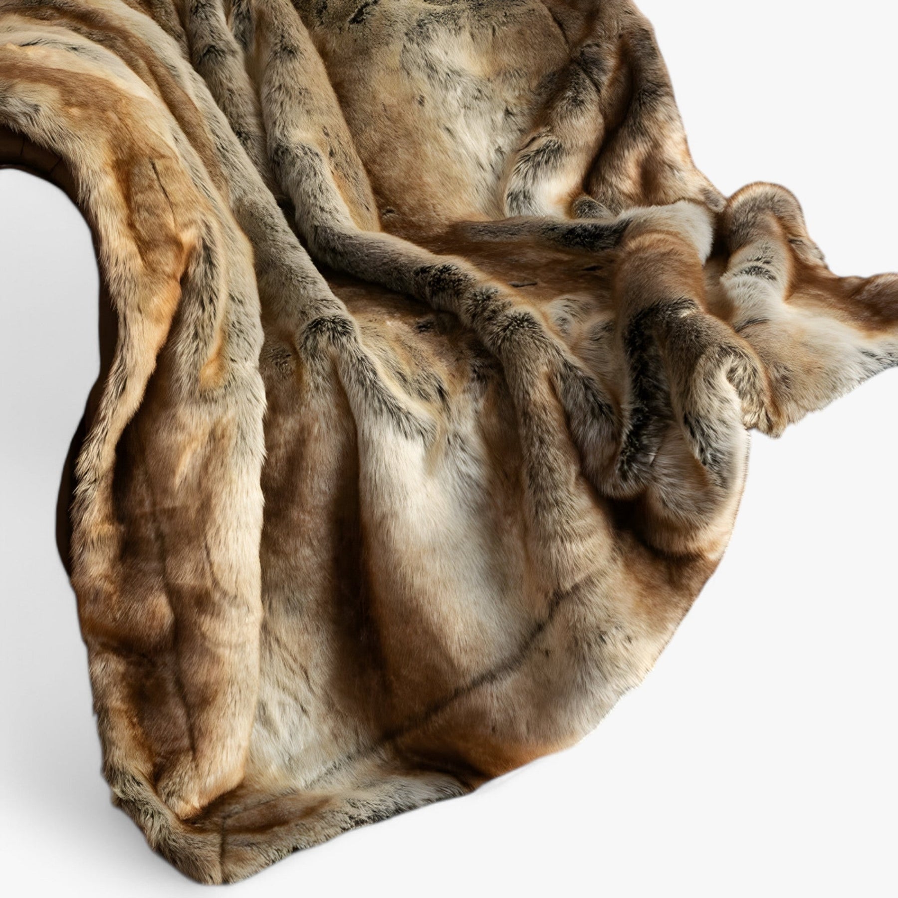 home & garden : Fleece Dekentje - Wit - Woonaccessoire in Bruin van Pantino