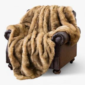home & garden : Fleece Dekentje - Wit - Woonaccessoire in Goud van Pantino