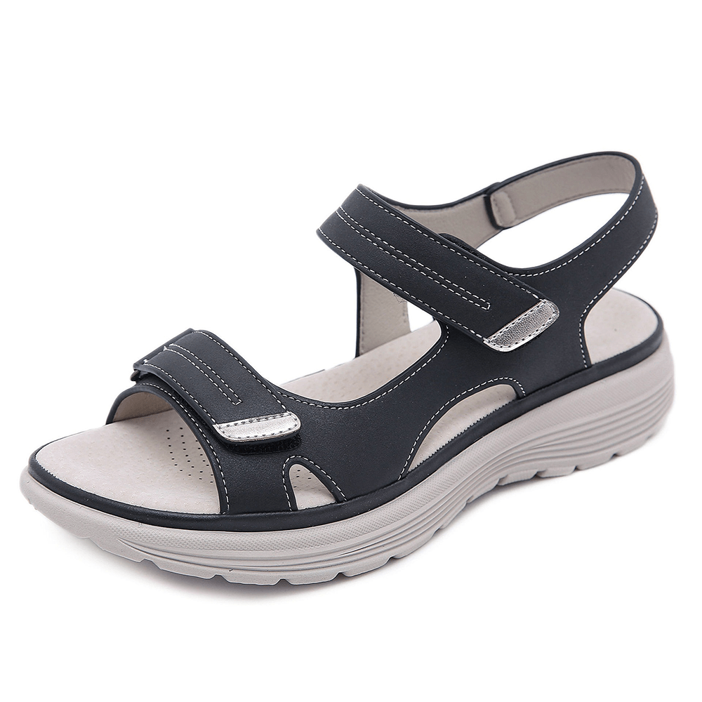 Sandals : Sandalen Grijs - Comfortabele Orthopeedische in Zwart van Pantino