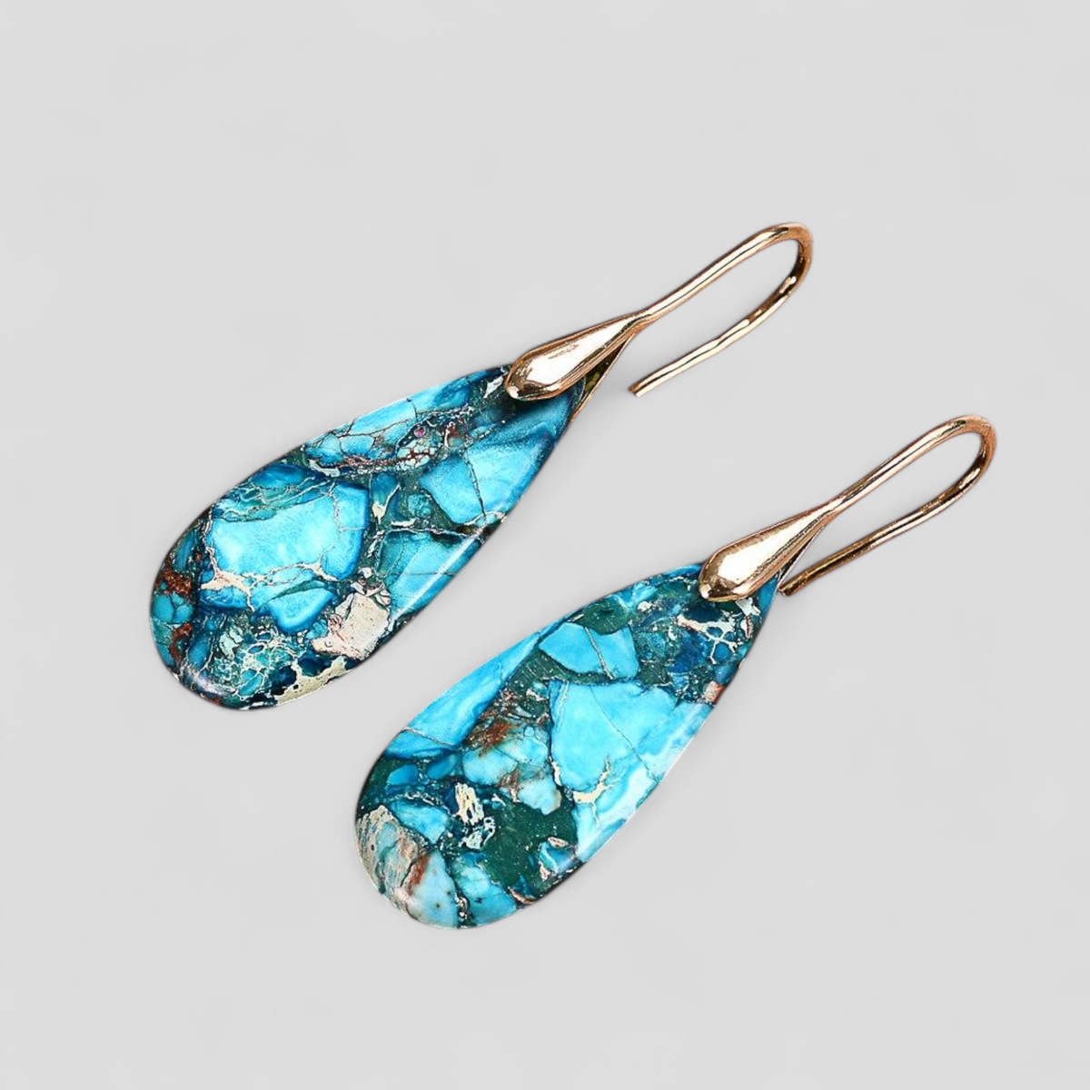 Earrings : Oorbellen Zilver - OceanEnergy Beschermings Traandruppelen Regaliet in Goud van Pantino