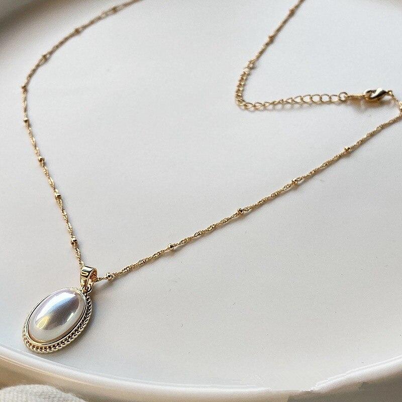 Necklace : Ketting Kinderen - Original One of a Kind Luxe Vintage Gouden Parel in van Pantino